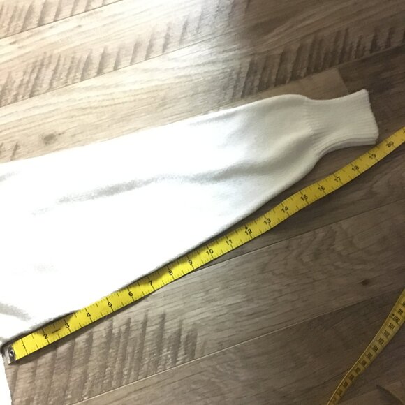 Vintage 90s 100% Cotton Cottagecore Mock Neck Lace Sweater - Picture 12 of 13